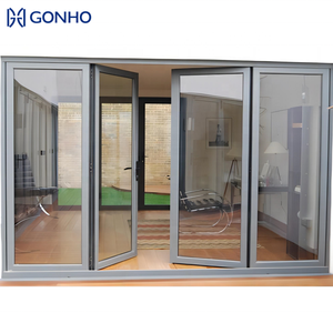 GONHO Vente en gros <span class=keywords><strong>d</strong></span>'usine Prix bon marché <span class=keywords><strong>Porte</strong></span> battante en alliage <span class=keywords><strong>d</strong></span>'aluminium étanche et thermo-isolante pour maison - Product Image 1