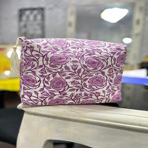 Pochette à Boutons Faite Main Écologique Légère avec Fleurs en Strass, Sac à Main Portable en Coton Durable - Product Image 6