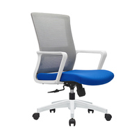 Chaise de bureau confortable, chaise de bureau ergonomique, chaise de bureau à dossier haut en maille pour le travail sur roulettes