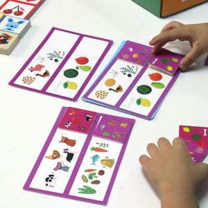 Bloques de Madera con Forma de Animales y Frutas, Tarjetas de Emparejamiento de Sombras, Juego de Madera para Combinar Formas - Product Image 4