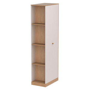 <span class=keywords><strong>Armadio</strong></span> Moderno a Una Porta con 4 Ripiani Bianchi, Design Spazioso e Versatile, Perfetto per Camere <span class=keywords><strong>da</strong></span> <span class=keywords><strong>Letto</strong></span> Piccole o Camere d'Albergo - Product Image 2