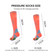 Chaussettes de compression LINGTU Factory avec logo personnalisé, longues, jusqu'au genou, pour la course à pied, le cyclisme, la gym, pour les gonflements
