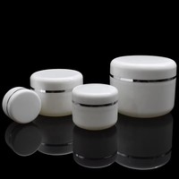 Runde weiße Kunststoff-Badesalz- und Körperpeeling-Dose 10g 20g 30g 250g 50g 100g 150g 200g Leerer PP-Kunststoff-Salbenbehälter