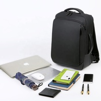 Sac à dos pour ordinateur portable professionnel imperméable de grande capacité, sac pour ordinateur de 15 pouces avec chargement USB pour les voyages et les trajets quotidiens