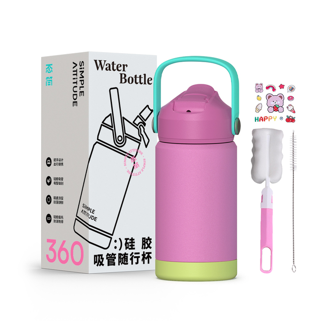Hong Ling Budget Friendly Double-Wall Vacuum Stainless Steel Water Bottle Liquid Silicone Spout Great for Office Use