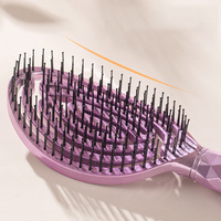 Peigne à dents électroplaqué incurvé haut de gamme pour le cuir chevelu, peigne volumateur pour la couronne de la tête, coffret cadeau.