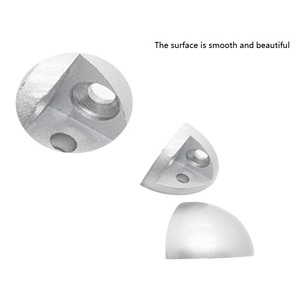 Profil en aluminium incurvé personnalisé rainure en T renfort de connexion d'<span class=keywords><strong>angle</strong></span> connecteur de Support externe en métal support d'<span class=keywords><strong>angle</strong></span> rond à trois voies - Product Image 4