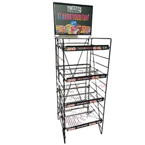 Supermarkt Vloeren Stand Metalen Draad Brood Display Rack