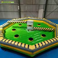 Machine à sauter interactive multi-joueurs avec obstacles, château gonflable pour parc gonflable
