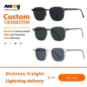 Lunettes de soleil rétro pour hommes avec verres colorés, logo personnalisé, monture ovale unique, OEM, UV400, anti-reflets, pour la conduite, unisexe, vintage, vente en gros - Product Image 2