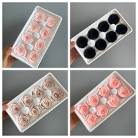 Rose éternelle Naturecho 4-5 cm, fleurs séchées, cadeaux écologiques pour mariage, cadeaux pour la Saint-Valentin, emballage de luxe personnalisé