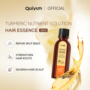 Sérum Capillaire Réparateur au Curcuma et à l'Huile d'Argan Quiyum 40ml – Lisse les Cheveux Secs et Abîmés, Réduit les Frisottis et les Pointes Fourchues - Product Image 3