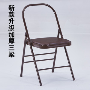 Silla plegable de yoga Qisen, metálica, negra, individual, con soporte plegable para práctica de yoga - Product Image 4
