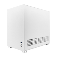 Boîtier mini-ITX Châssis de PC ultra-portable Boîtier à flux d'air élevé Petite empreinte pour PC de bureau avec panneau latéral en verre