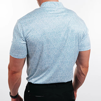 Kaos Golf Rajut Polyester Spandex Awet Tahan Lama, Kerah Model Blade, Menyerap Keringat, Pewarnaan Garment, Ramah Lingkungan untuk Pria