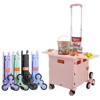 Carritos de compras plegables para asiento de supermercado, carritos de compras plegables a mano con asa y ruedas, carrito de manejo de tablero