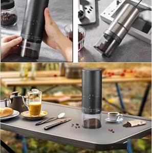 Nuevo Molinillo de Café de Acero Inoxidable con 38 Niveles de Ajuste, Recargable por USB, Portátil para Uso Doméstico y al Aire Libre, Eléctrico - Product Image 4