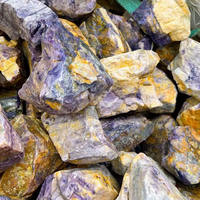 Pierre brute de mica violet naturel de haute qualité en gros autres métiers en cristal pour la décoration