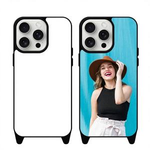 Étuis de téléphone portable personnalisés en TPU 2D portable à la mode, coques de sublimation avec cordon pour iPhone 15 14 13 12 Pro Max - Product Image 1