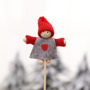 Handmade Durable Felt Knitting Yarn <b>Christmas</b> <b>Elf</b> Doll Hanging <b>Decoration</b> Factory Wholesale - Product Image 3