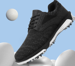 Lightweight <b>Waterproof</b> Golf <b>Shoes</b> Breathable Microfiber Lace Up Golf Cleats for Men All Season Course Footwear - Product Image 4