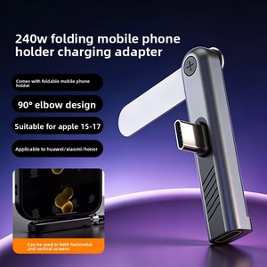 Wholesale 240W Super-<b>Fast</b> <b>Charging</b> <b>Type</b>-<b>C</b> Data <b>Cable</b> with Phone Stand and Zinc Alloy Adapter Compatible with for for - Product Image 5