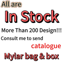 Sac en mylar laser holographique personnalisé en stock Pochette debout pour bonbons anti-odeur Sac aveugle pour jouet Sacs à fermeture éclair en mylar de 3.5g avec coffret