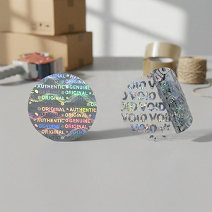 Etiquetas de Seguridad a Prueba de Manipulación con Garantía de Vinilo Holográfico Plateado Renbang, Etiquetas Transparentes con Número de Serie, Logotipo Personalizado Láser - Product Image 2