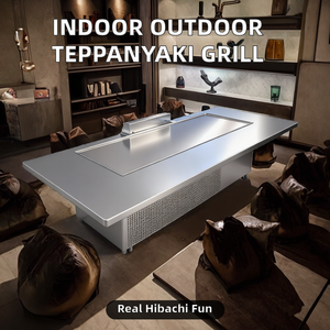Table de Teppanyaki Commerciale CFT-TBS, Chauffage Intégré, Construction en Acier Inoxydable, Plateau Plat, Hibachi avec Souffleur d'Air Intégré, Certifiée CFT-TBS - Product Image 4