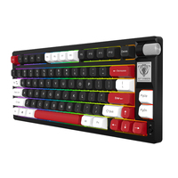 Clavier mécanique de jeu à structure de joint à trois modes avec logo personnalisé OEM, 79 touches, éclairage RVB à échange à chaud, clavier mécanique