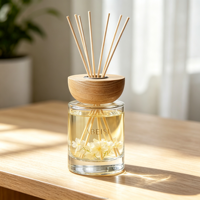 Bouteilles diffuseurs en verre de 120 ml, flacons d'aromathérapie avec bâtonnets en rotin pour huiles essentielles et projets DIY