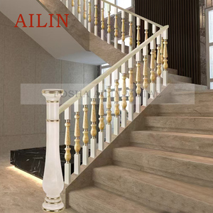 Escaliers en marbre avec garde-corps, vente directe <span class=keywords><strong>d</strong></span>'usine, <span class=keywords><strong>escalier</strong></span> en alliage <span class=keywords><strong>d</strong></span>'<span class=keywords><strong>aluminium</strong></span>, style personnalisé simple, garde-corps, clôture, garde-corps romantique - Product Image 5