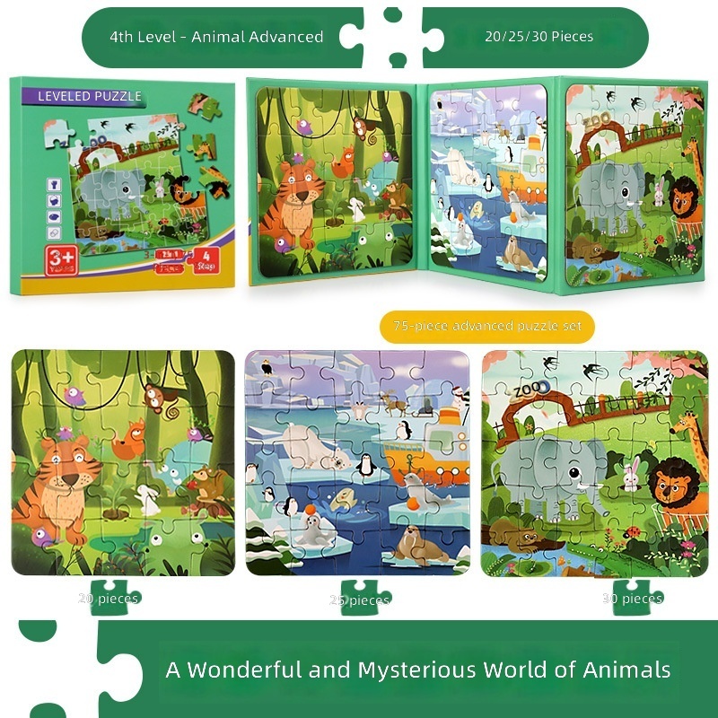 Puzzle magnétique avancé niveau 4 - Monde animal