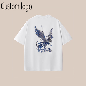 Camiseta Personalizada con Logotipo Bordado Phoenix de 260G - Algodón Premium, Estilo Urbano Unisex de Corte Holgado |   Venta al por Mayor - Product Image 2