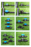 Vanne de raccordement en plastique pour tuyau d'irrigation goutte à goutte, vanne de dérivation multifonction pour ruban goutte à goutte 16 mm