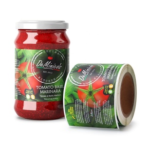 Baskı konserve gıda güvenliği ekmek etiket yapışkanlı logo kozmetik/plastik/mum/cam kavanoz özel logo etiketi etiket rulosu - Product Image 1