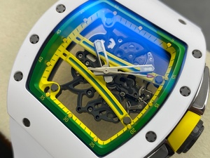 Reloj Mecánico Impermeable de la Mejor Calidad Hecho a Medida, 43 mm, Movimiento UMI Factory RMUL2, RM061, Esqueleto de Cerámica Blanca, Reloj RM - Product Image 2