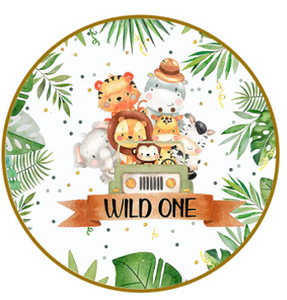 Fournitures de fête d'anniversaire Safari <span class=keywords><strong>Assiette</strong></span> de douche de bébé <span class=keywords><strong>Jungle</strong></span> Assiettes et tasses et serviettes de table de fête Safari Ensemble Fête d'anniversaire à thème Zoo - Product Image 2