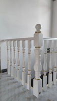 Simple moderne nouveau Style chinois lumière luxe main courante en bois massif Bussen escalier rambarde pour Villa intérieur château gonflable