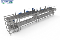 GLZ-6 Iqf Automatische Bevroren Verwerkingslijn Groente Fruit Zeevruchten Vlees Vriezer 6000 Kg/u Snelle Bevriezing Voor Garnalen
