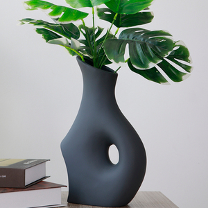 <span class=keywords><strong>Vase</strong></span> en céramique en <span class=keywords><strong>forme</strong></span> de <span class=keywords><strong>visage</strong></span>, art moderne et créatif, style nordique, pour Table à domicile, salon - Product Image 4
