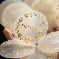 Autocollants transparents personnalisés Impression en feuille d'or Étiquettes auto-adhésives Résistantes à l'eau et à l'huile pour tasses