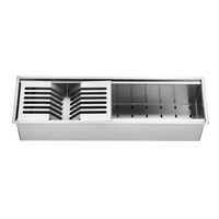 Évier à canalisation humide en acier inoxydable 304 fait main, à cuve unique, avec robinet en laiton, design moderne, à encastrer sous plan, avec égouttoir et bac de drainage