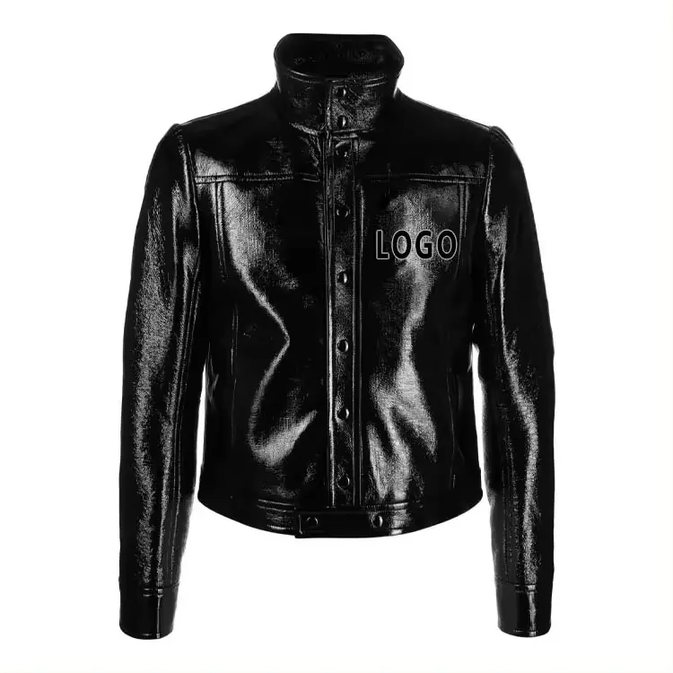 2023 personalizzato autunno inverno giacca da moto da uomo antivento slim fit con logo personalizzato giacca in finta pelle per uomo