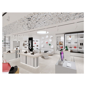 Yiree Verified Retail Portable Bag Store Fixture Custom Counter Design Floor Stand Wall Shoe Display case - Product Image 3