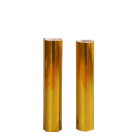 Film de laminage thermique brillant souple en PET métallisé couleur or, résistant à l'humidité, en rouleau, pour carton à laminage à chaud
