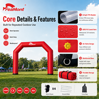 Arche gonflable hexagonale FEAMONT pour la cérémonie d'ouverture d'un nouveau magasin, porte promotionnelle extérieure imperméable, impression de logo personnalisée
