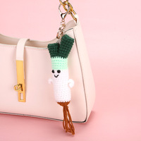 Handgemaakte Gebreide Gehaakte Amigurumi Sleutelhangers Schattige Fruitgroente Sleutelhanger Gehaakte Avocado Wortelhanger Sleutelhanger