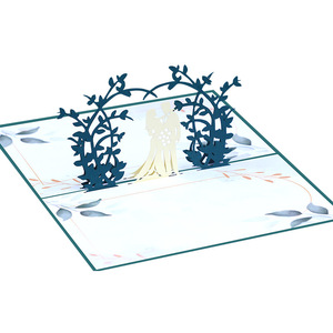 Romantische 3D Pop-up Hochzeits einladungen Umschläge Leeres Papier Grußkarten Braut dusche Weihnachten Neujahr Grüße UV - Product Image 5