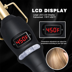 Peigne électrique en cuivre à double usage Fer à friser pour salon et voyage Fer à friser pour usage domestique Cheveux humides et secs Caractéristique Peigne à friser en gros - Product Image 3